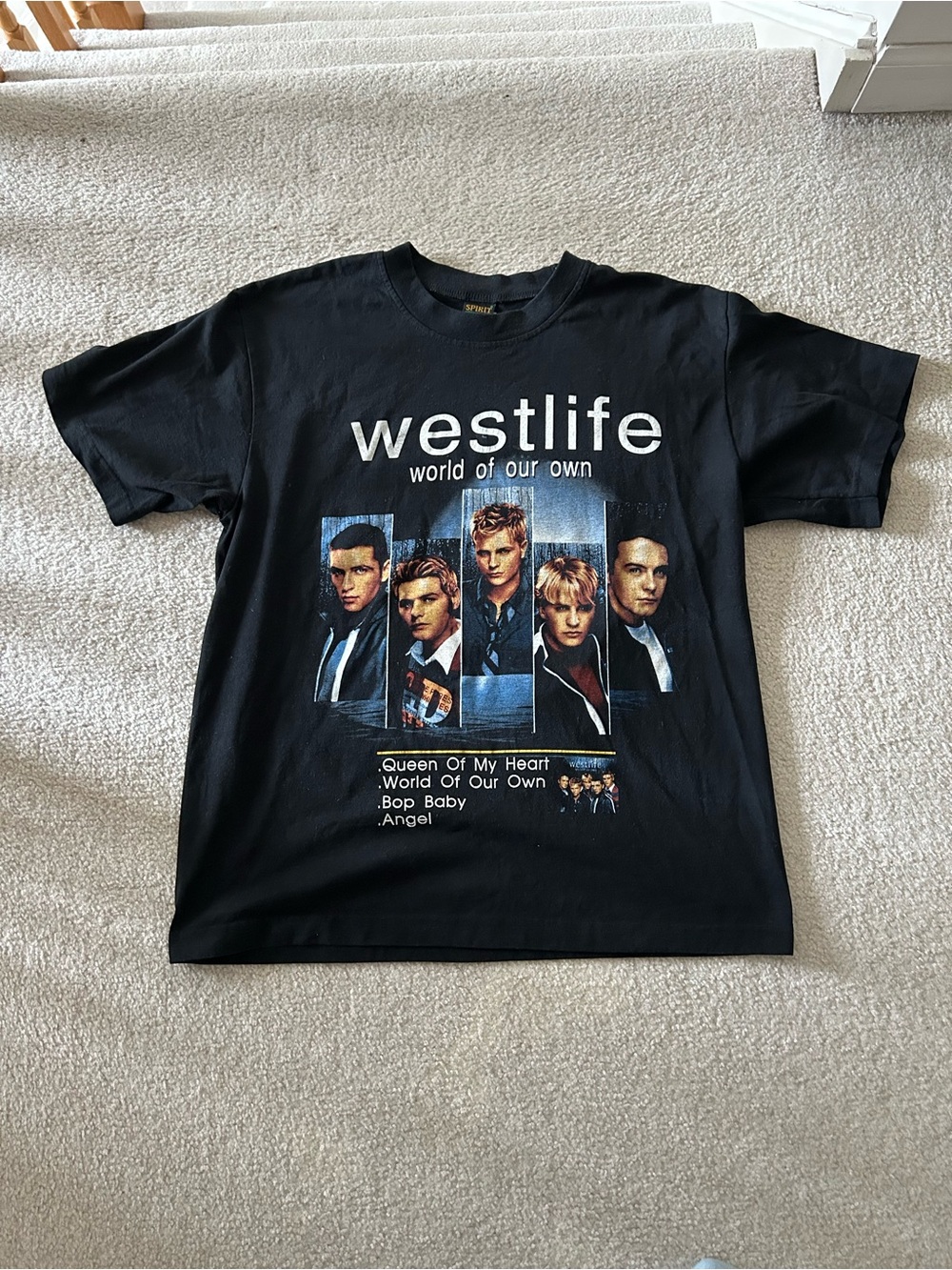 Vintage 2000s Westlife world of our own shirt size large L double sided y2k mens